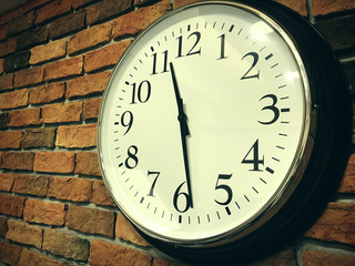 Clock On Brick Wall
