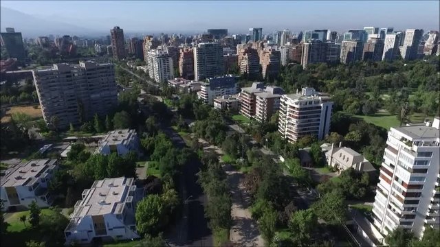 Aerial view of a city in Chile