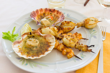 Plate of mixed fish