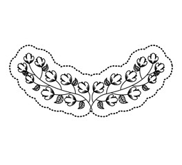 floral wreath decorative icon vector illustration design