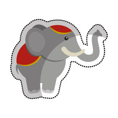 circus elephant isolated icon vector illustration design