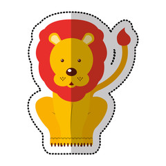 circus lion isolated icon vector illustration design