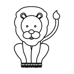 circus lion isolated icon vector illustration design