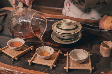 tea ceremony is performed by master