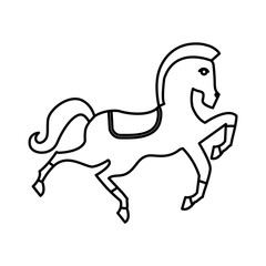 circus horse isolated icon vector illustration design