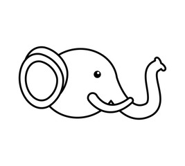 circus elephant isolated icon vector illustration design
