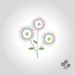 flower logo, icon and symbol vector illustration