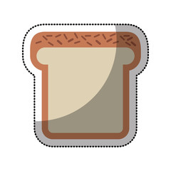 bread slice isolated icon vector illustration design