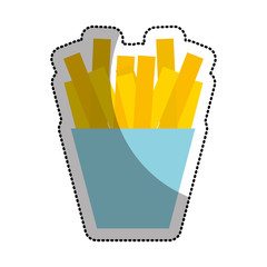 french fries potato isolated icon vector illustration design