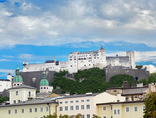 Fototapeta na wymiar Hohensalzburg castle in Salzburg