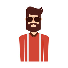 man character style hipster vector illustration design
