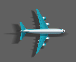 Fototapeta na wymiar Airplane in the airport. Vector illustration.