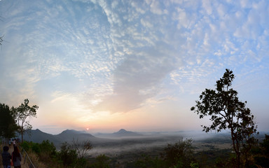 Fototapeta na wymiar Sea of mist at phu tok , Chiang Kan district, Loei province,Thailand