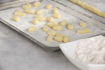 Italian gnocchi preparation