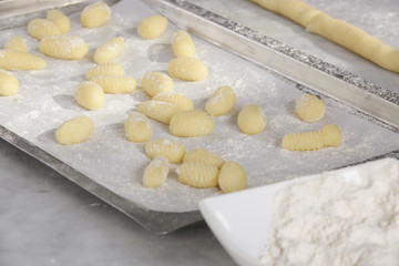Italian gnocchi preparation