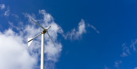 windmill with blue sky and cloud