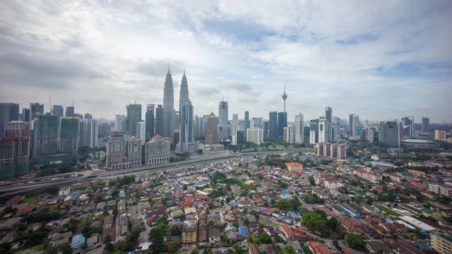 Cloudscape time lapse of Kuala Lumpur city