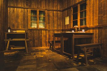 Traditional Chinese house,interior view ,in Yangzhou China.