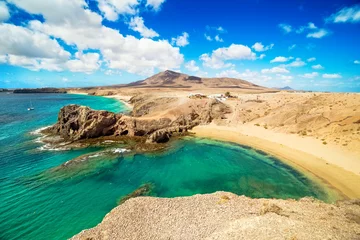 Fotobehang Canarische Eilanden Papagayo-strand, Lanzarote, Canarische Eilanden