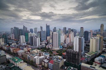 Fototapeta na wymiar Manila city skyline nightview