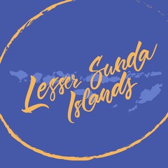 Indonesian lettering: Lesser Sunda Islands. vector bahasa words. Hand-lettering and island