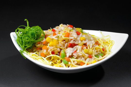 Korean salad with corn and pepper