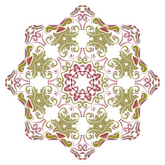 Elegant vector ornament in classic style. Abstract traditional pattern with oriental elements, Classic vintage pattern