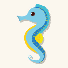 seahorse pet related icon image vector illustration design  - obrazy, fototapety, plakaty