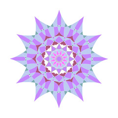 Ornamental round floral pattern. Colorful ornament with vintage