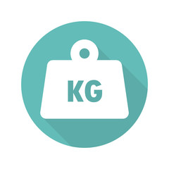 Weight kilogram icon flat deisgn