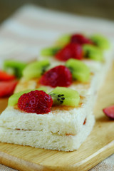Healthy fruit sandwich.