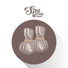 spa beauty and health herbal compress vintage background vector illustration eps 10