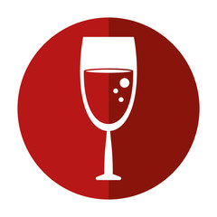 glass wine drink shadow vector illustration eps 10