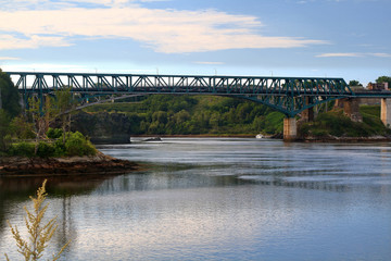 Reversing Falls Bridge and area Saint John River NB