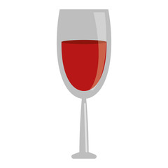 glass red wine drink white background vector illustration eps 10