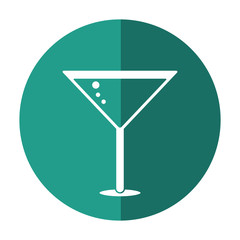 glass cocktail martini with olive shadow vector illustration eps 10