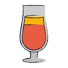 drawing cocktail popular alcohol drink straw vector illustration eps 10