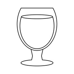 glass cocktail cup outline design style vector illustration eps 10