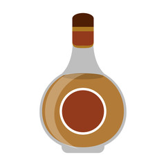 cognac bottle alcochol drink style vector illustration eps 10