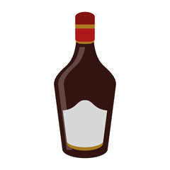 bottle cream whiskey liqueur icon drink vector illustration eps 10