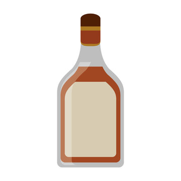 Tequila Bottle Alcoholic Beverage Vector Illustration Eps 10