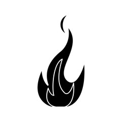 silhouette fire flame bright danger icon vector illustration eps 10