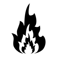 silhouette hot flame spurts fire design vector illustration eps 10