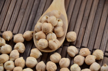 Tahta kaşıkta Nohut