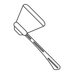fire ax tool equipment wooden line vector illustration eps 10