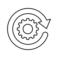isolated gear piece icon vector illustration graphic design