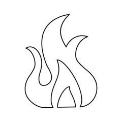 fire flame burn hot design line vector illustration eps 10
