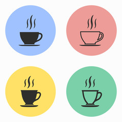 Coffee cup icon set.