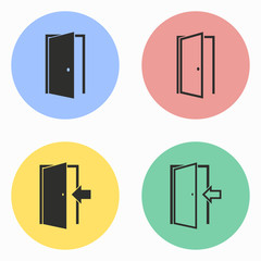 Door icon set.