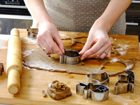 Making of Gingerbread Cookies for Christmas